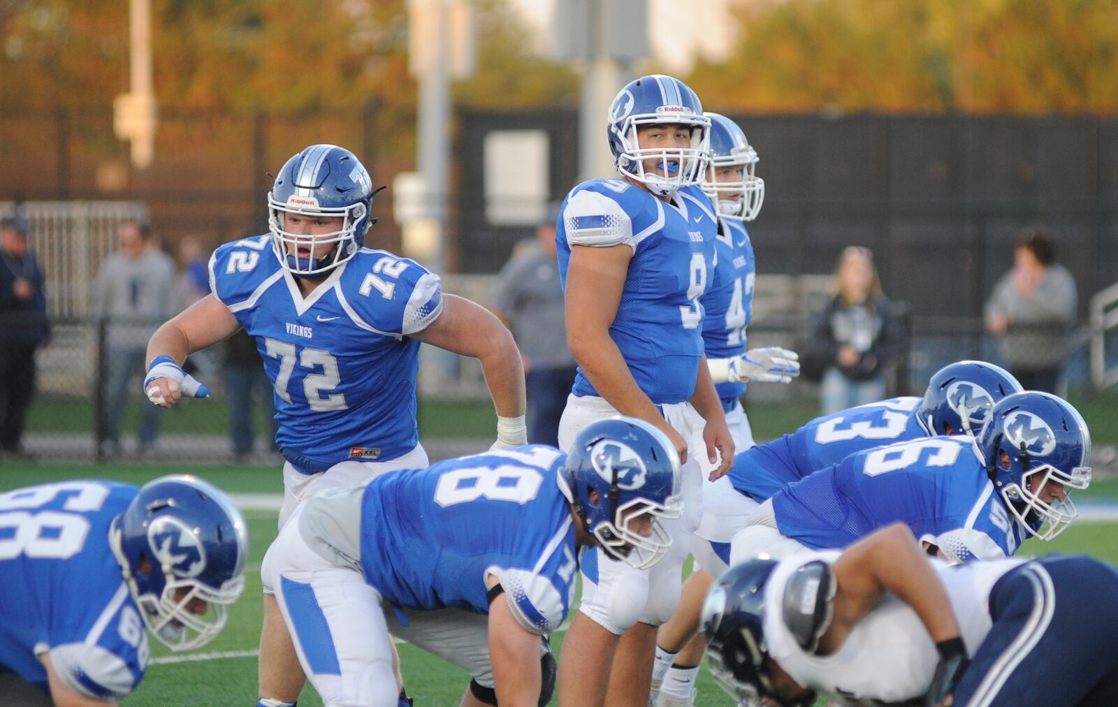 Miamisburg QB Tate Vongsy and the Vikings offense. Fairmont defeated host Miamisburg 25-24 in a Week 6 high school football game on Friday, Sept. 28, 2018. MARC PENDLETON / STAFF