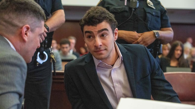 Luigi Mangione appears in Manhattan Criminal Court for an evidence hearing, Tuesday, Dec. 2, 2025, in New York. (Steven Hirsch/New York Post via AP, Pool)