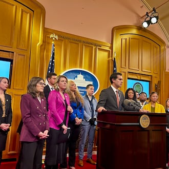 House Minority Leader Dani Isaacsohn, D-Cincinnati, addressed reporters on Feb. 3, 2026, regarding a suite of forthcoming Democratic policies pertaining to federal immigration enforcement in Ohio.