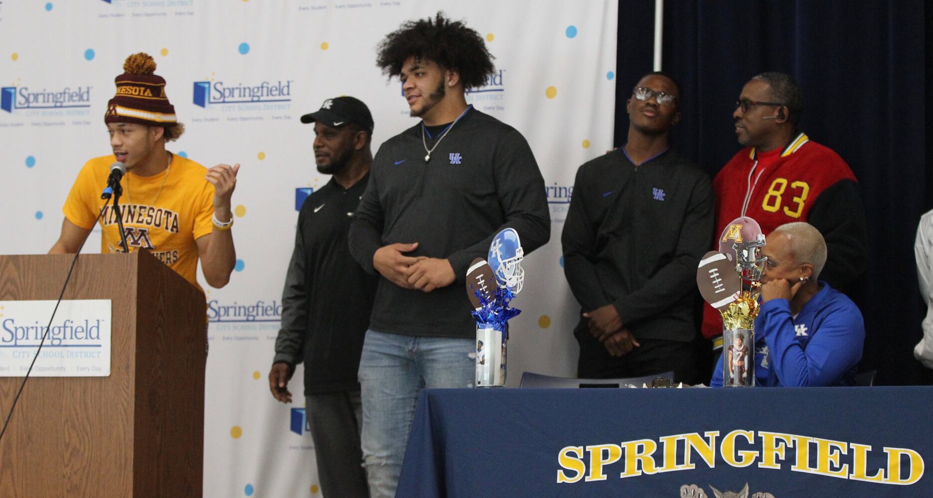 Photos: Three Springfield football players make college decisions official