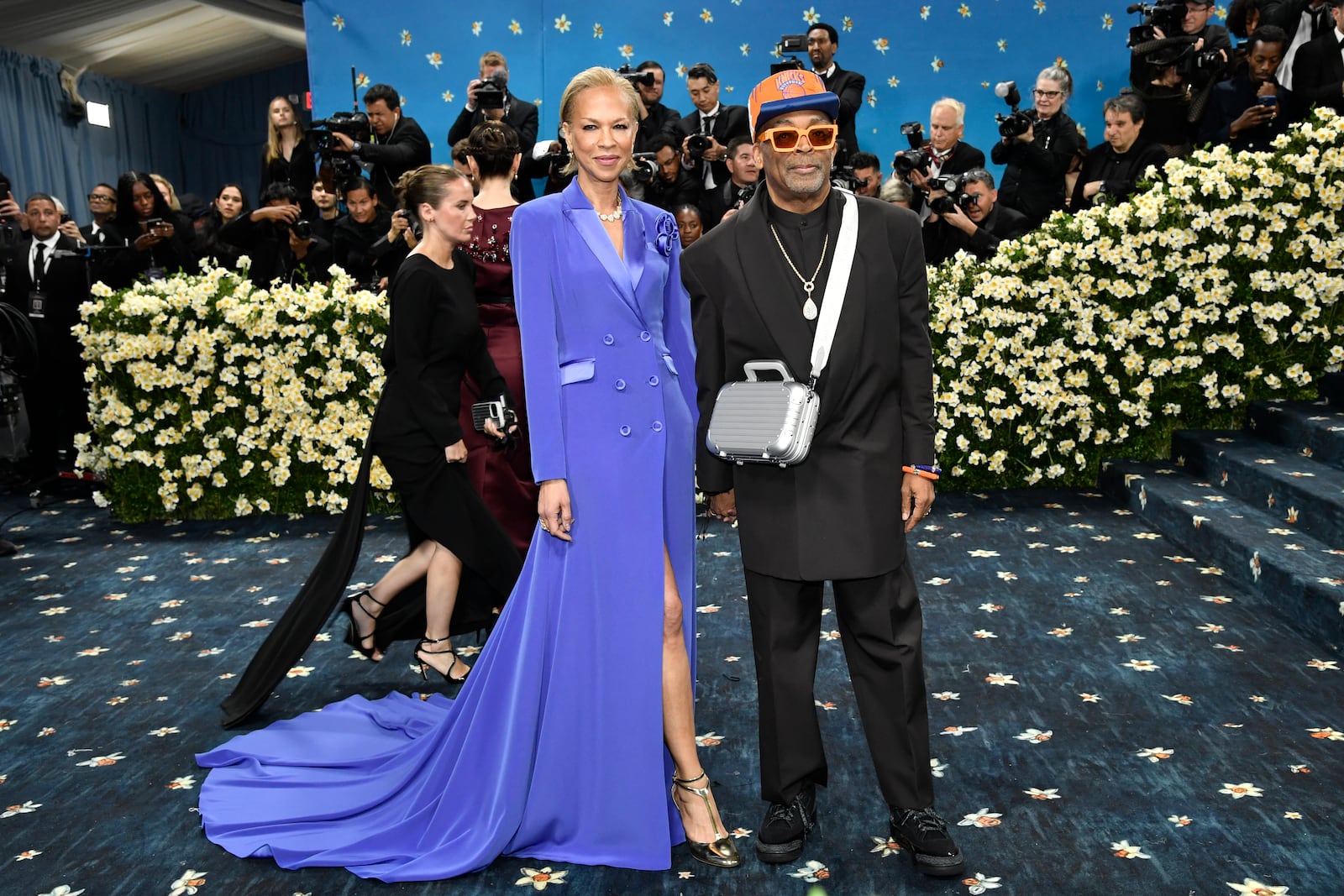 Tonya Lewis Lee, left, and Spike Lee attend The Metropolitan Museum of Art's Costume Institute benefit gala celebrating the opening of the "Superfine: Tailoring Black Style" exhibition on Monday, May 5, 2025, in New York. (Photo by Evan Agostini/Invision/AP)