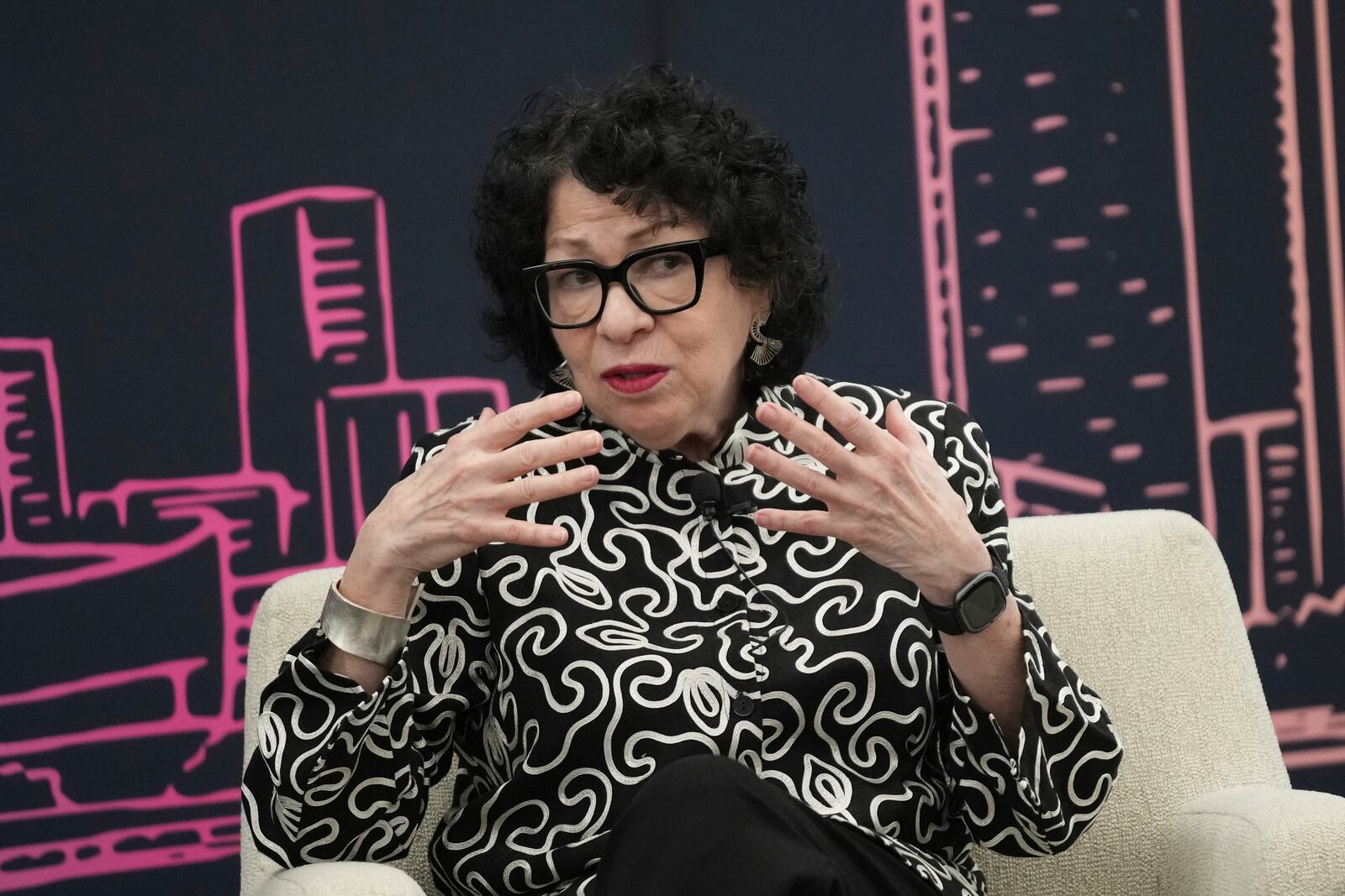 FILE - Supreme Court Associate Justice Sonia Sotomayor participates in a fireside chat in Miami, Feb. 11, 2025. (AP Photo/Lynne Sladky, File)