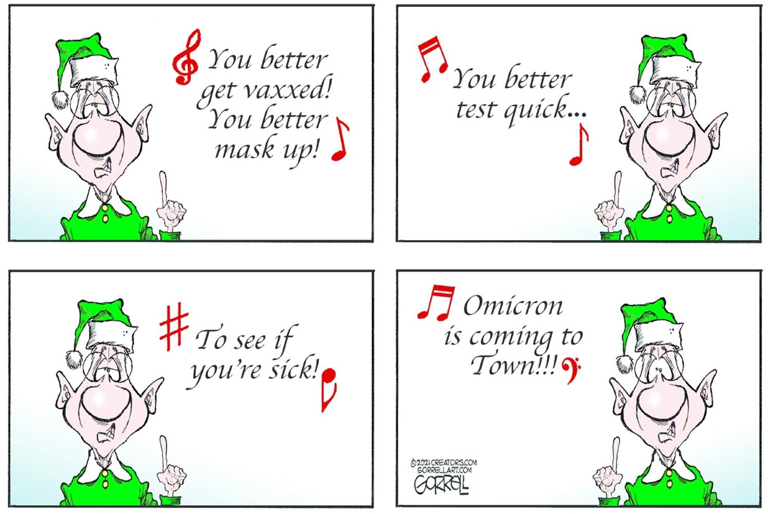 WEEK IN CARTOONS: Omicron Christmas, Joe Manchin and more