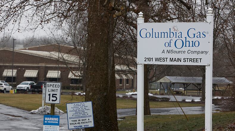 The Columbia Gas of Ohio facility at 2101 West Main Street in Springfield. BILLL LACKEY/STAFF