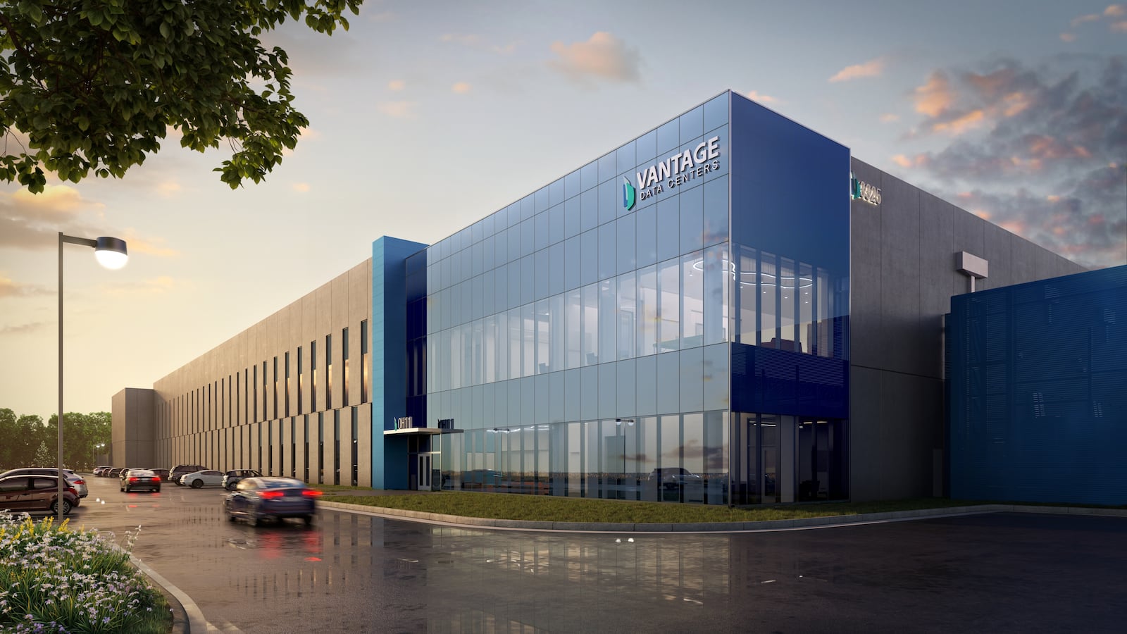 Pictured is Vantage Data Centers’ 192MW campus being built in New Albany, Ohio.