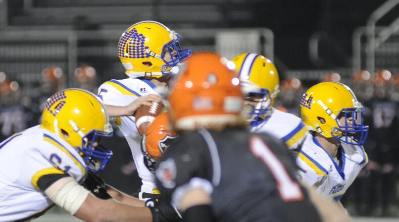 Marion Local eliminated Coldwater in each of the last two D-VI regional finals, including 40-19 last season at Sidney. MARC PENDLETON / STAFF