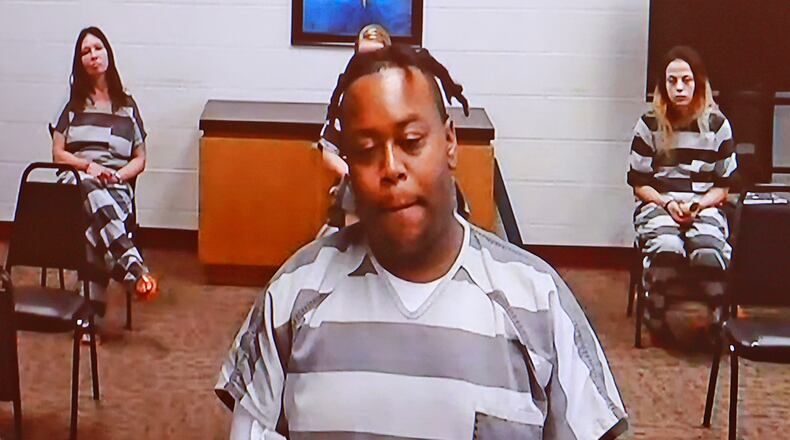 Lawaun Bass is arraigned in Clark County Municipal Court Tuesday, Jan. 3, 2023. BILL LACKEY/STAFF