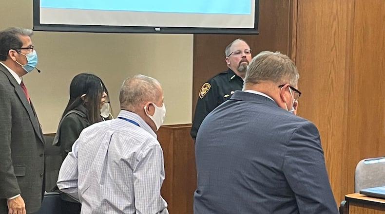 The trial for Victor Santana, accused of shooting and killing two teenagers in August 2019 who were sitting in a car smoking marijuana in his detached garage behind his home in Dayton. PARKER PERRY/STAFF