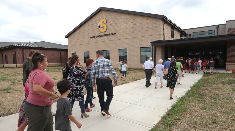 Clark-Shawnee School District held an open house for their new combined elementary school in August 2021. BILL LACKEY/STAFF