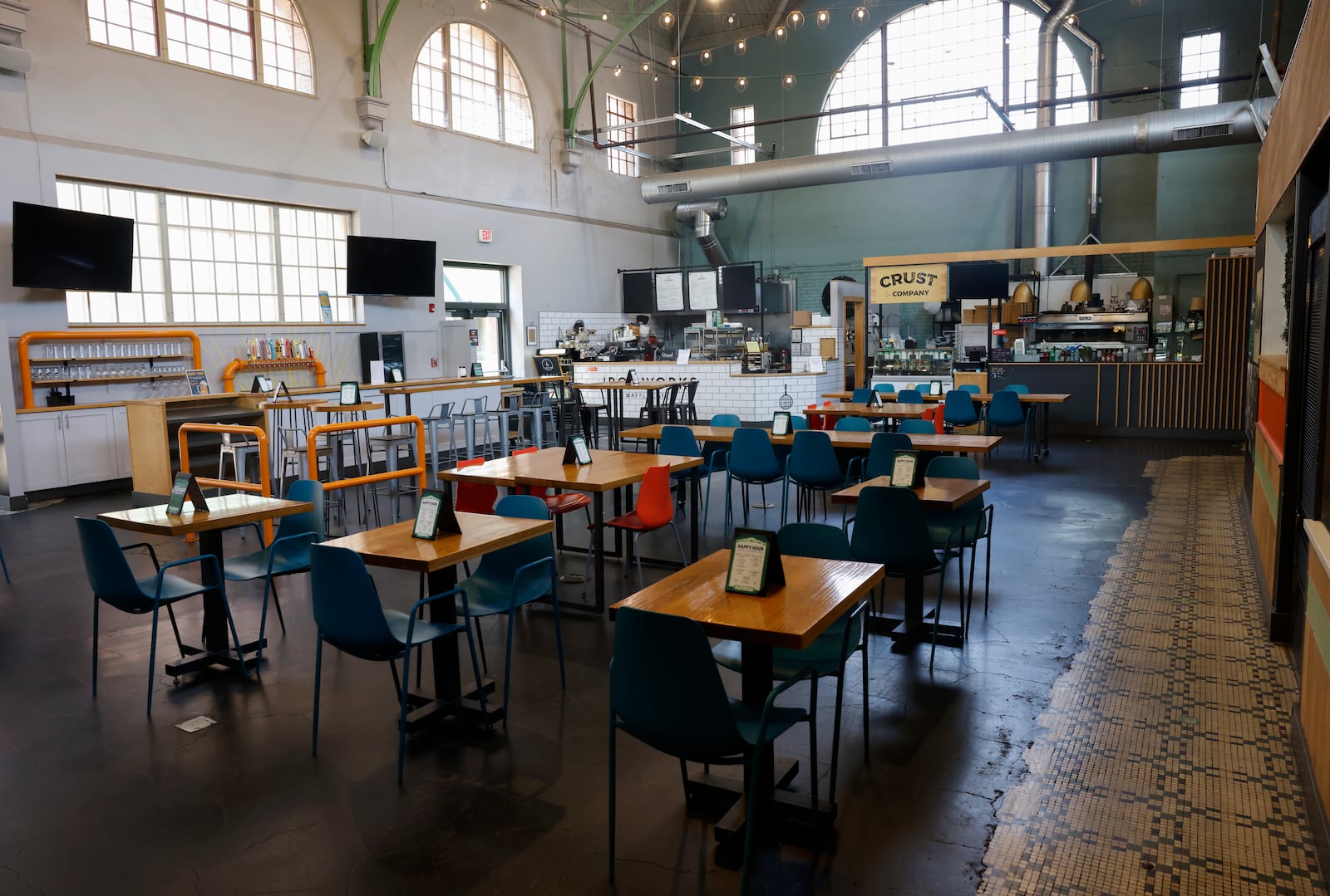 The lobby of Myers Market as seen on Wednesday, June 25, 2025, in Springfield. There have been changes in staffing and hours at the business/restaurant venue. JOSEPH COOKE/STAFF