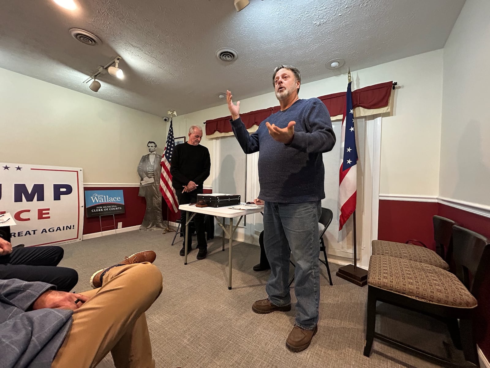 The Clark County Republic Party held a meeting Jan. 8, where Mark Sanders spoke before central committee members voted for who to be interim county commissioner. Brooke Spurlock/Staff