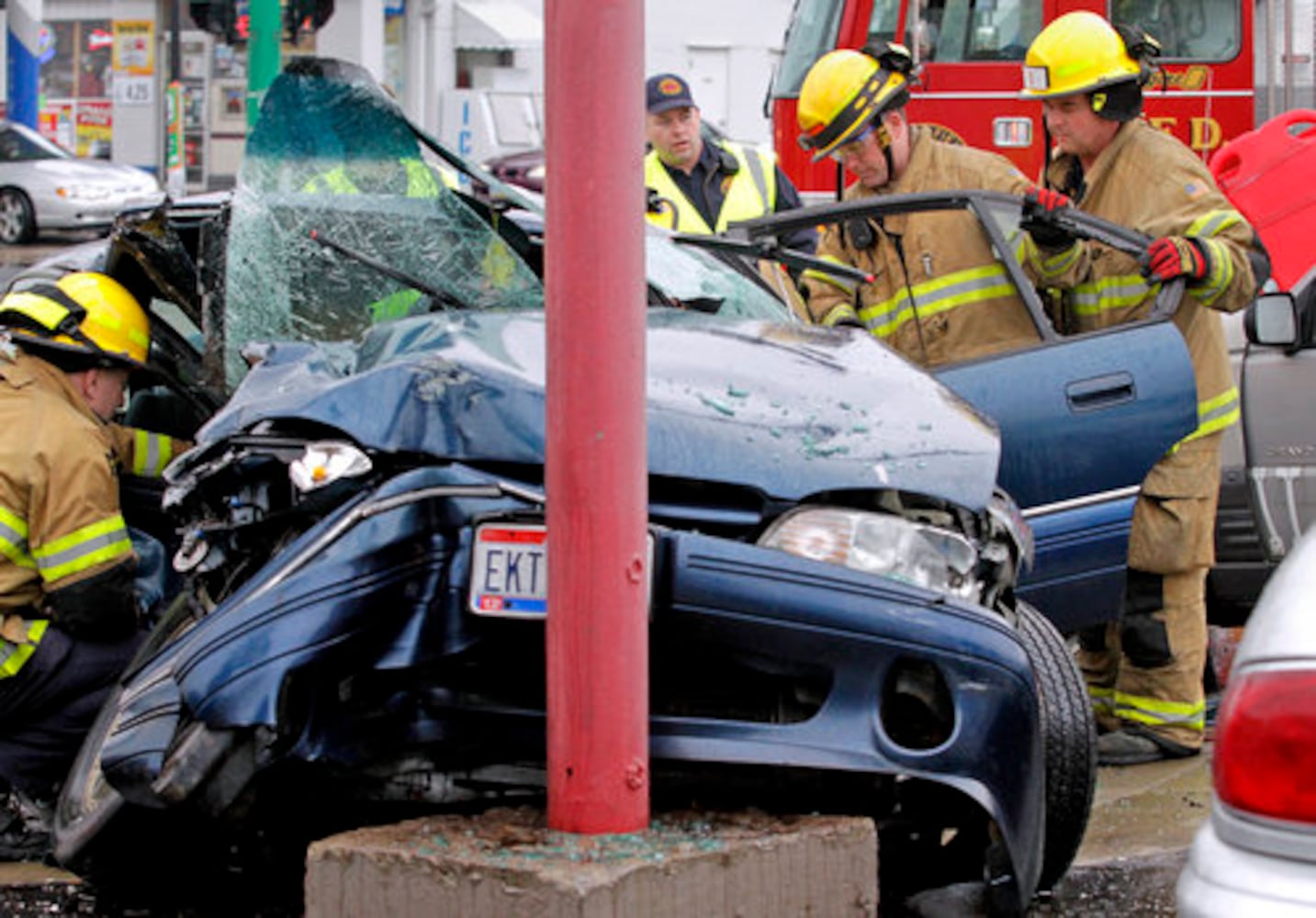 2-car crash on East Main, Belmont