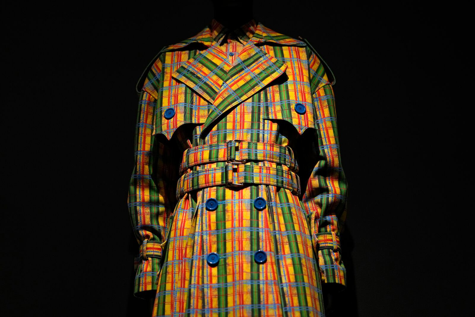 A design by Jacques Agbobly is displayed at the Metropolitan Museum of Art's Costume Institute exhibition, "Superfine: Tailoring Black Style," on Saturday, May 3, 2025, in New York. (Photo by Charles Sykes/Invision/AP)