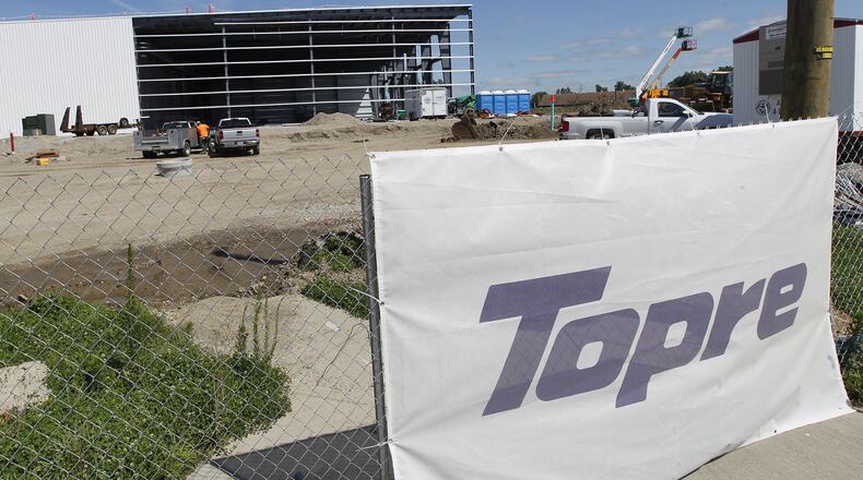 Construction continues on the Topre facility at the Champion City Business Park. BILL LACKEY/STAFF