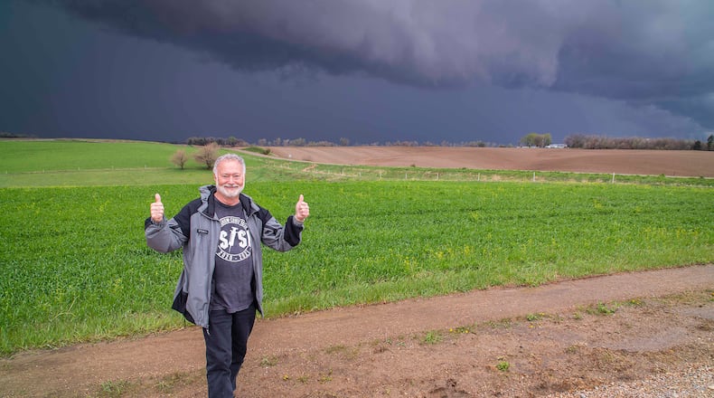 Retired orthopedic surgeon Dr. John Dobson of Springfield on the last day of storm chasing in Nebraska. CONTRIBUTED