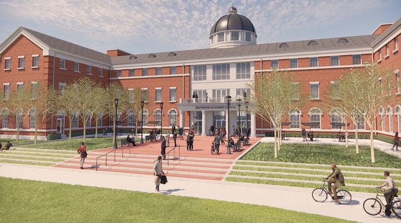A rendering of the future Bolthouse Academic Center at Cedarville University, which will be a place for students to study and interact with faculty members. Contributed