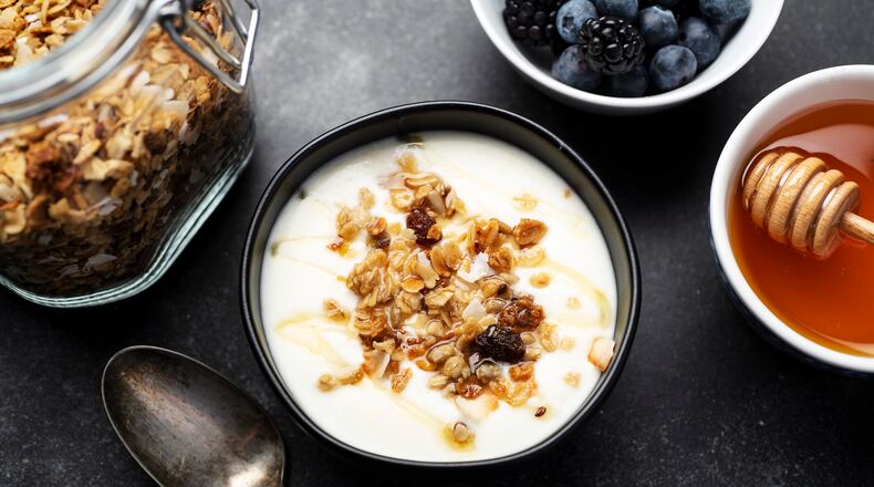 Yogurt with granola and honey. (Karsten Moran/The New York Times)