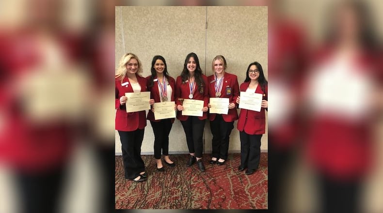 Officer Team (left to right): Brinkli Hayes, Alison Phillips, Tehya Maxwell, Carley Sontag and Lilly Rowland. Contributed
