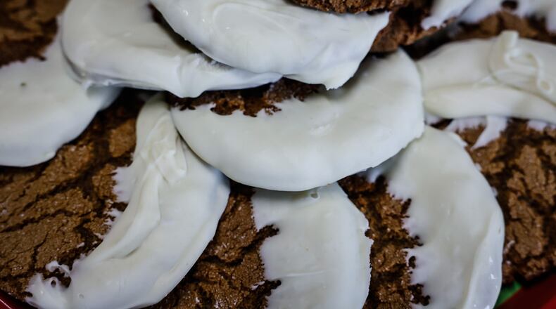 The Dayton Daily News Holiday Cookie Contest returned this year after a brief hiatus due to the COVID-19 pandemic. Pictured are the White Chocolate Dipped Ginger Cookies. JIM NOELKER/STAFF