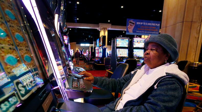 Dayton resident Lorene Demmons plays at Hollywood Casino in Dayton. TY GREENLEES / STAFF