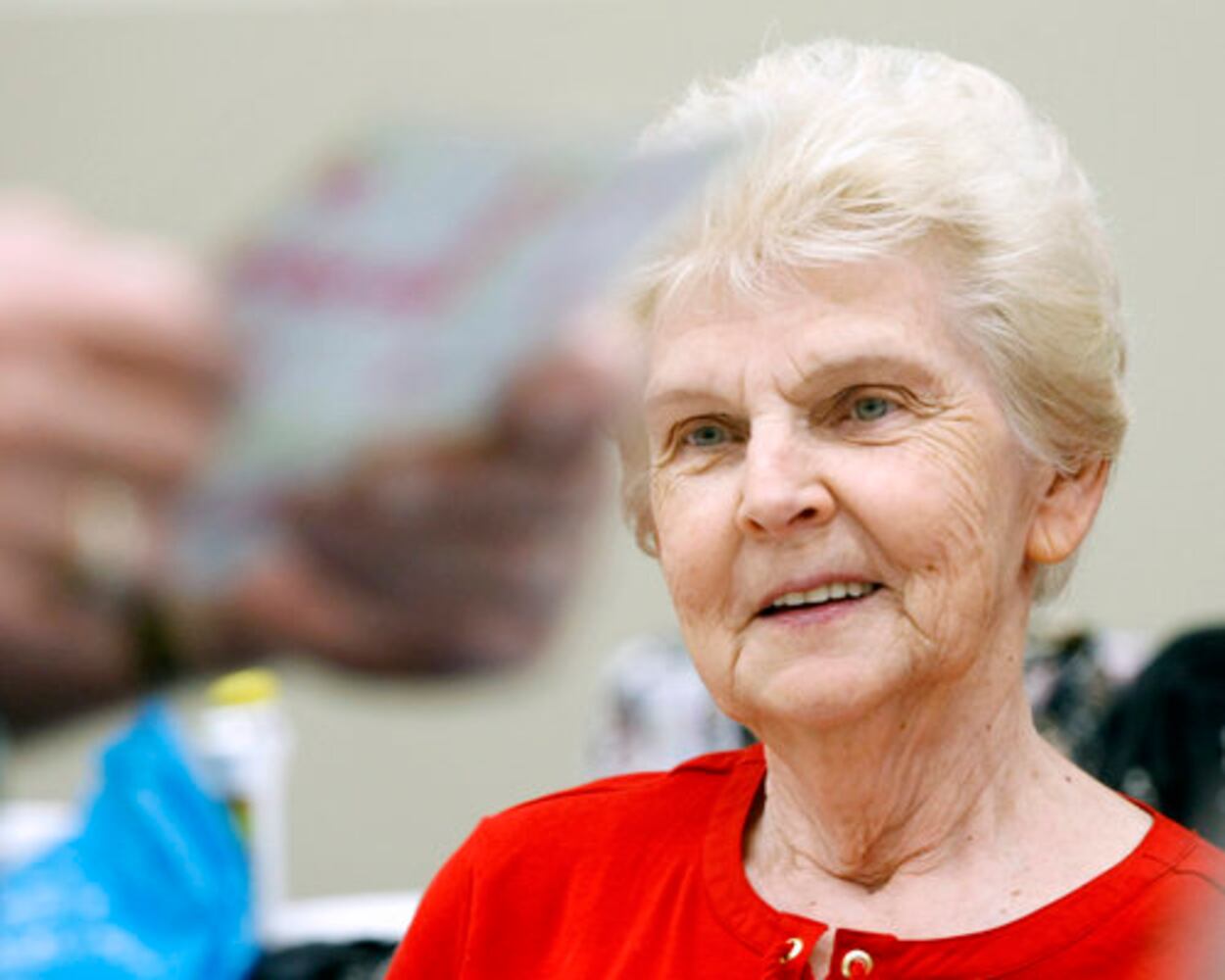 Seniors playing bingo