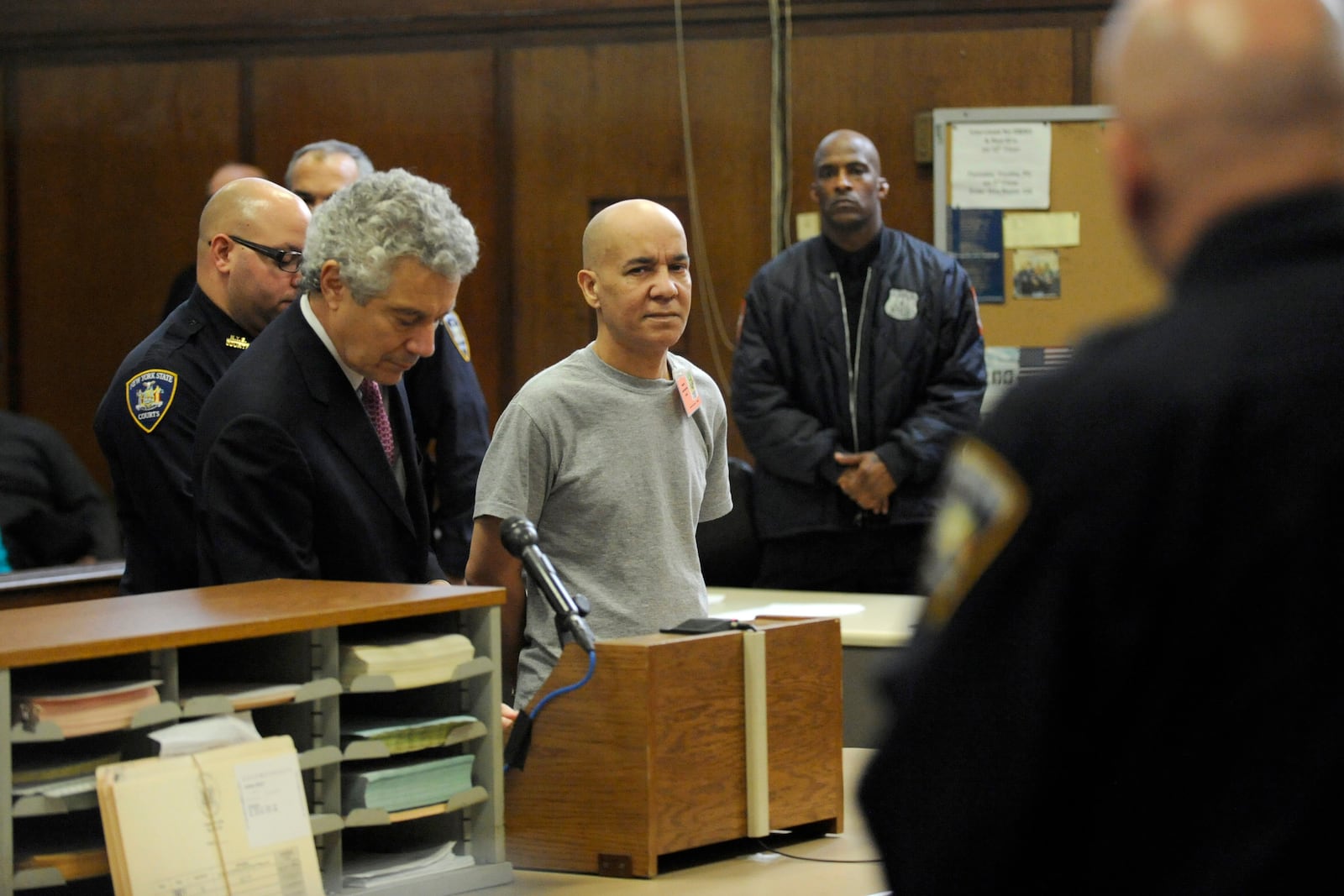 FILE - Pedro Hernandez appears in Manhattan criminal court with his attorney, Harvey Fishbein, Nov. 15, 2012, in New York. (AP Photo/Louis Lanzano, Pool, File)