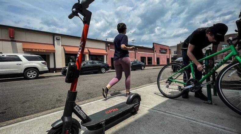 Electric scooters will be available for use in downtown Springfield starting on Monday.