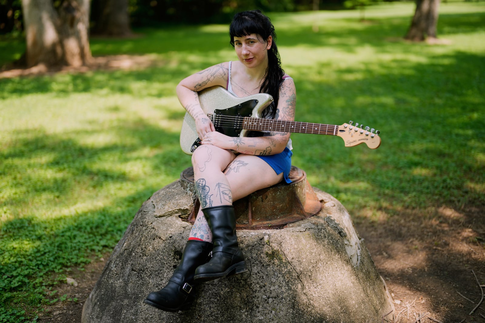 Karly Hartzman of the band Wednesday poses for a portrait on Wednesday, June 11, 2025, in Greensboro, N.C. (AP Photo/Chris Carlson)