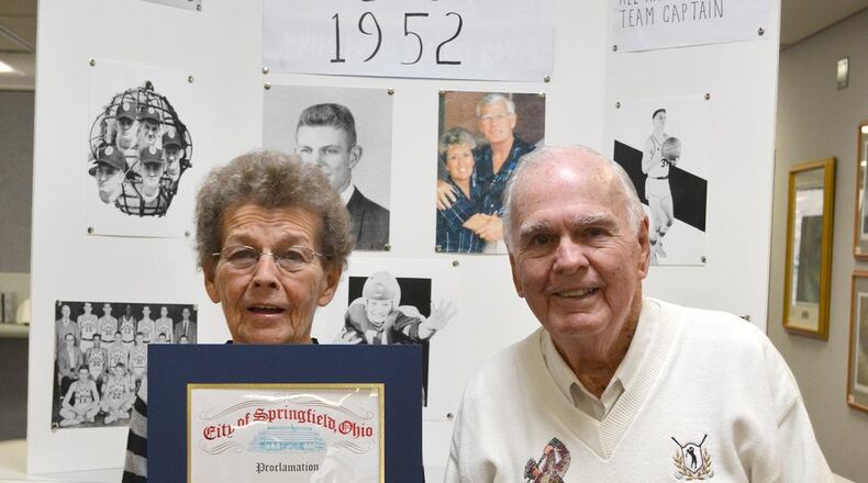 Recently Jim Ingledue and Sondra Swonger, SHS ‘52, received the Dick Shatto Proclamation. Mayor Warren Copeland issued a proclamation proclaiming July 7 as Dick Shatto Day of Remembrance. CONTRIBUTED