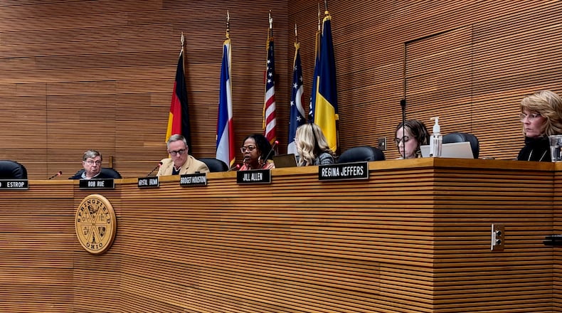 Springfield City Commissioner Krystal Brown denounced racist comments made at the city's meeting Tuesday, Feb. 11, 2025. JESSICA OROZCO/STAFF