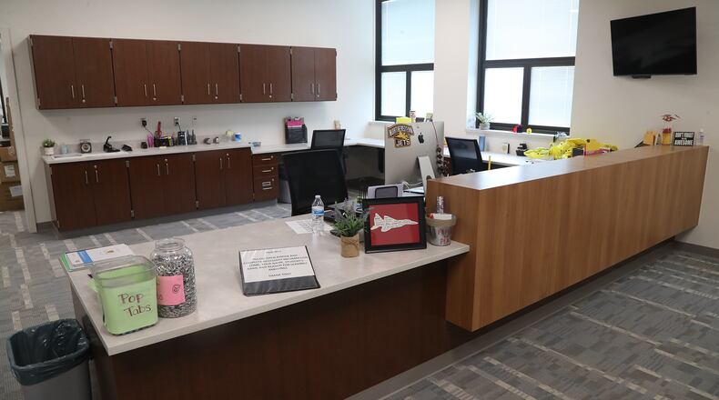 The construction of the new Northeastern School is nearly complete. A dedication and ribbon cutting ceremony for its new Northeastern Pre-K through 12th grade school building this weekend. BILL LACKEY/STAFF