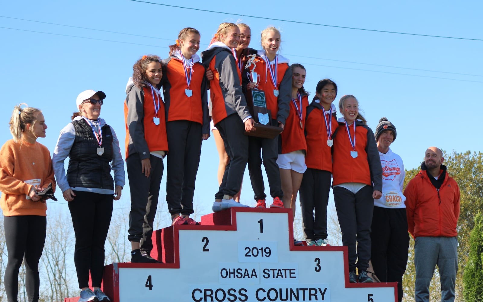 The West Liberty-Salem girls cross country team finished as Division III state runners-up in Saturday’s race at National Trail Raceway in Hebron/ Greg Billing/CONTRIBUTED