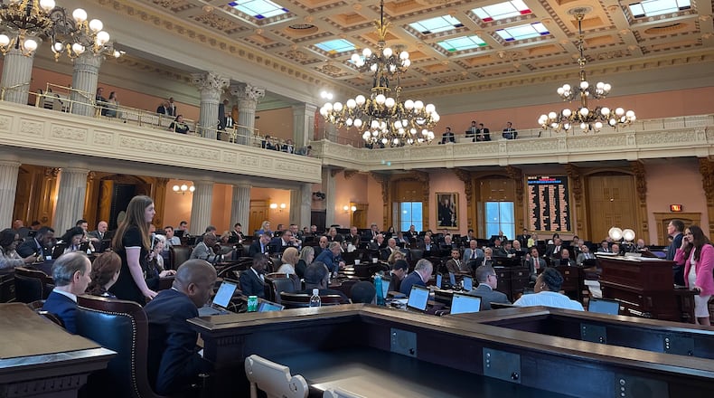 Lawmakers fill the House Chamber as they prepare to vote on the final version of the state's 2024-2025 general revenue budget.