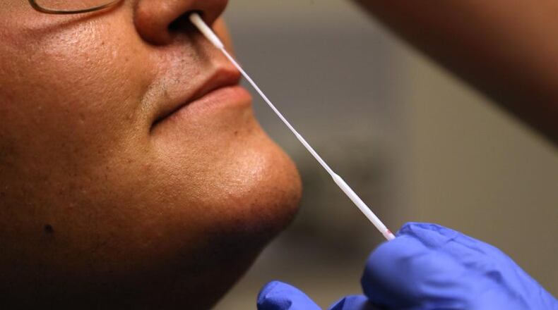 Testing will be conducted by nose swab. BILL LACKEY/STAFF