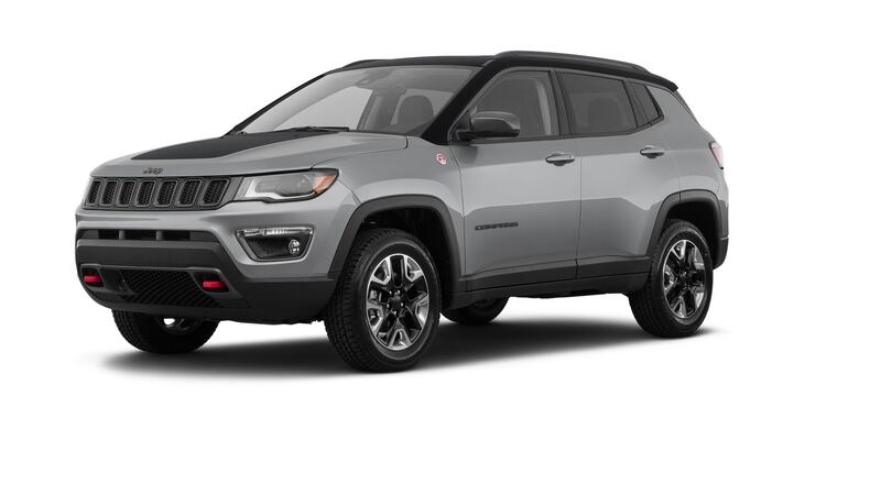 The 2020 Jeep Compass Trailhawk provides 4x4 capability with: standard Jeep Active Drive Low 4x4 20:1 crawl ratio; increased ride height of almost one inch, skid plates and Jeep signature red front and rear tow hooks; 30-degree approach angle, 24-degree breakover angle and 34-degree departure angle; Hill-Descent Control; aggressive off-road tires; up to 19 inches of water fording; up to 2,000-lb. towing capability; and next-generation Uconnect entertainment/connectivity system with Apple CarPlay and Android Auto capability. Metro News Service photo