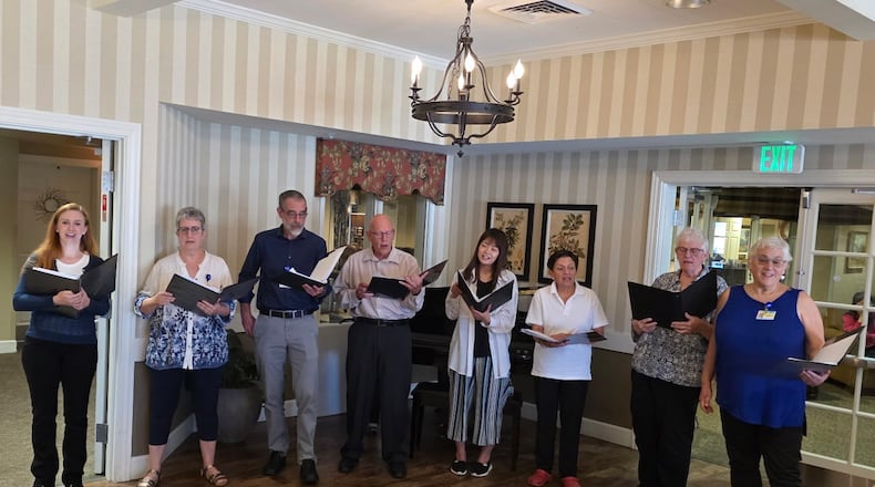 The Carry Me Home hospice singers perform for residents of Indigo at Beavercreek. CONTRIBUTED