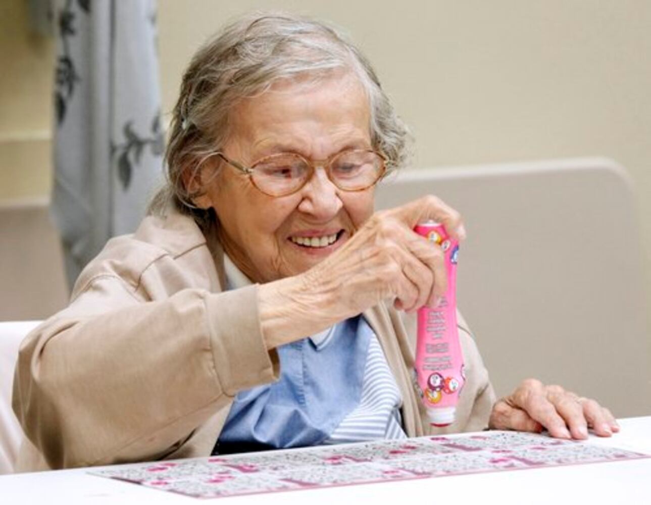 Seniors playing bingo