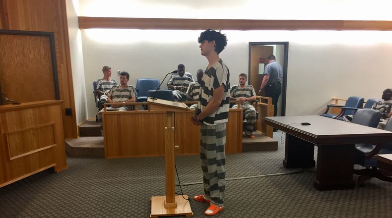 Brock See appears in Clark County Municipal Court on Monday. Jeff Guerini/Staff