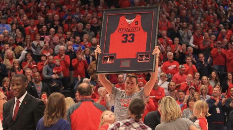 Dayton honors its seniors at the last home game on Saturday, March 7, 2020, at UD Arena.