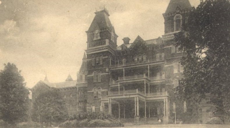 An early photograph of the former Athens insane asylum, The Ridges.