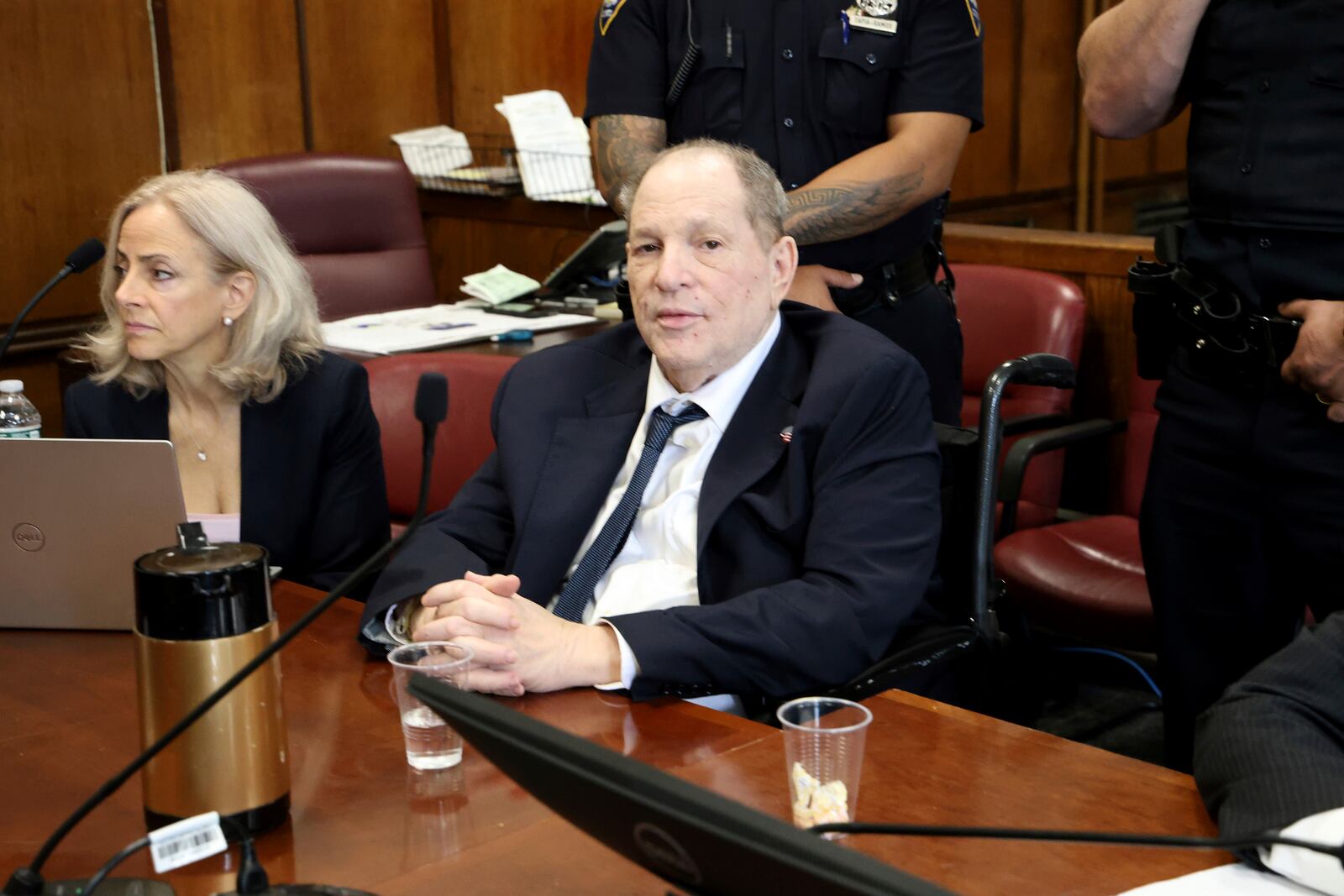 Harvey Weinstein appears in state court in Manhattan for his retrial on Friday, May 30, 2025 in New York. (Jefferson Siegel/The New York Times via AP, Pool)
