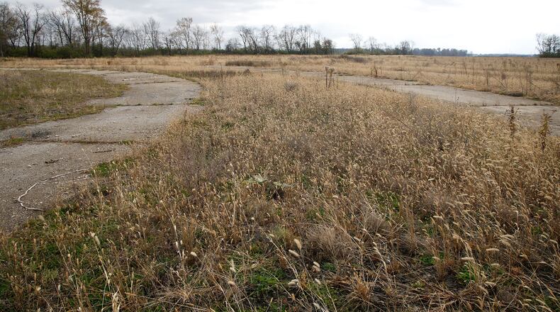 The location of the proposed Melody Parks housing development along East National Road in Clark County Thursday, Nov. 9, 2023. BILL LACKEY/STAFF