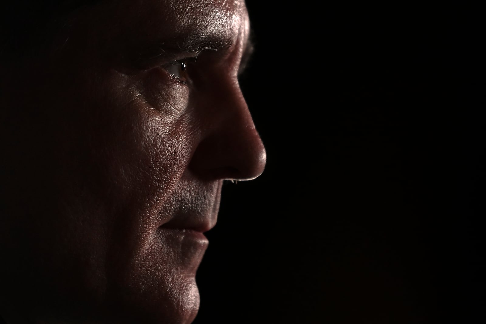 Presidential candidate Nicusor Dan speaks to media after polls closed in the first round of the country's presidential election redo in Bucharest, Romania, Sunday, May 4, 2025. (AP Photo/Eduard Vinatoru)