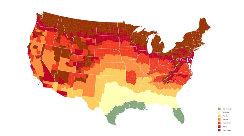 A fall foliage viewing map is available online at smokymountains.com/fall-foliage-map. CONTRIBUTED