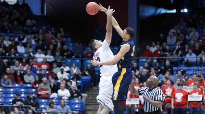 North Carolina A&T took on Liberty during the NCAA tournament First Four basketball games at University of Dayton Arena on March 19, 2013. Barbara J. Perenic/Staff