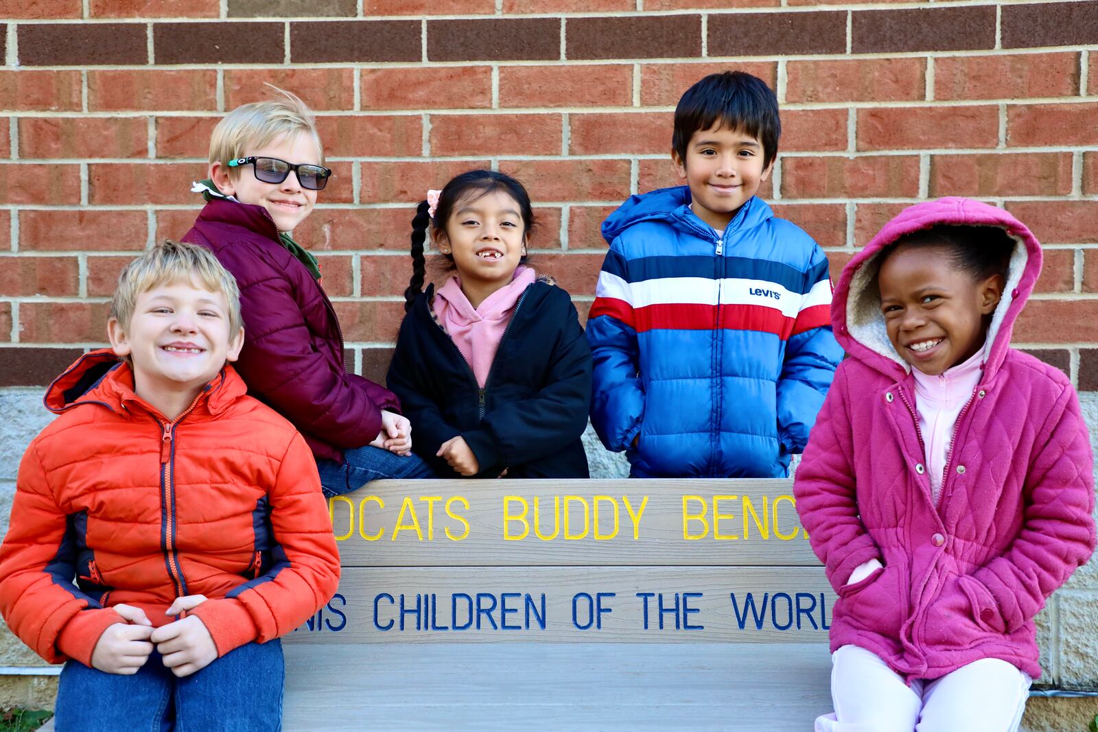The Springfield City School District received 10 buddy benches that were donated from the Kiwanis Club of Springfield. They were placed on the playgrounds at each of the elementary schools, including Lagonda. Contributed