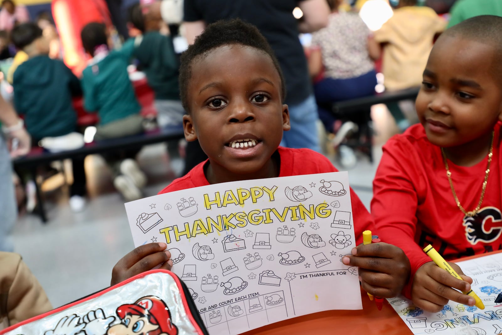 Each year, Fulton Elementary School holds the "Longest Table" event, where all 400-plus students sit to eat a traditional Thanksgiving meal together. Contributed