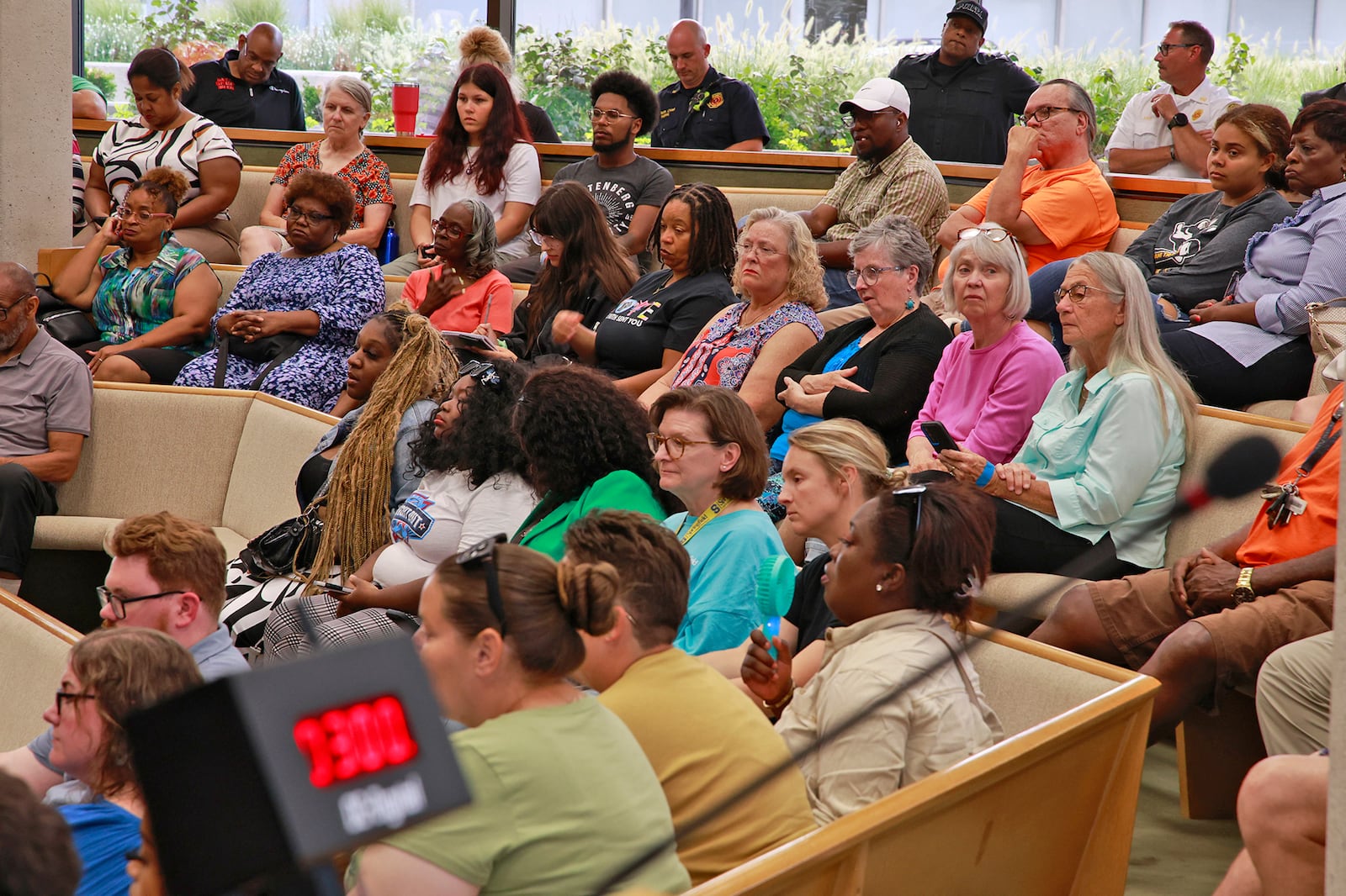 The Springfield chapter of the NAACP hosted a tabletop discussion on racism Thursday evening, August 8, 2024 in an effort to address what leaders called racist and damaging rhetoric shared at city commission meetings and elsewhere. The discussion, titled Welcome to the Table: Let's Talk Racism, was held at the Springfield City Hall Forum. BILL LACKEY/STAFF