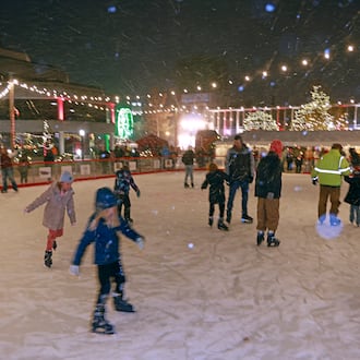 The outdoor ice skating rink on the Springfield City Hall Plaza will be one of many activities available during the five weeks of Holiday in the City beginning Nov. 28 and running through Jan. 4. BILL LACKEY/STAFF