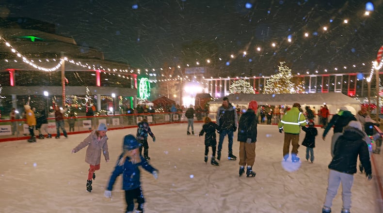 The outdoor ice skating rink on the Springfield City Hall Plaza will be one of many activities available during the five weeks of Holiday in the City beginning Nov. 28 and running through Jan. 4. BILL LACKEY/STAFF